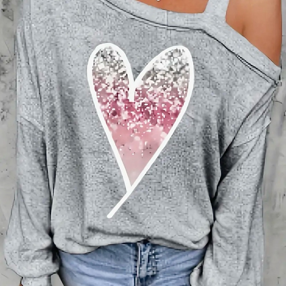 Women's Heart Sweatshirt NEW XXL
